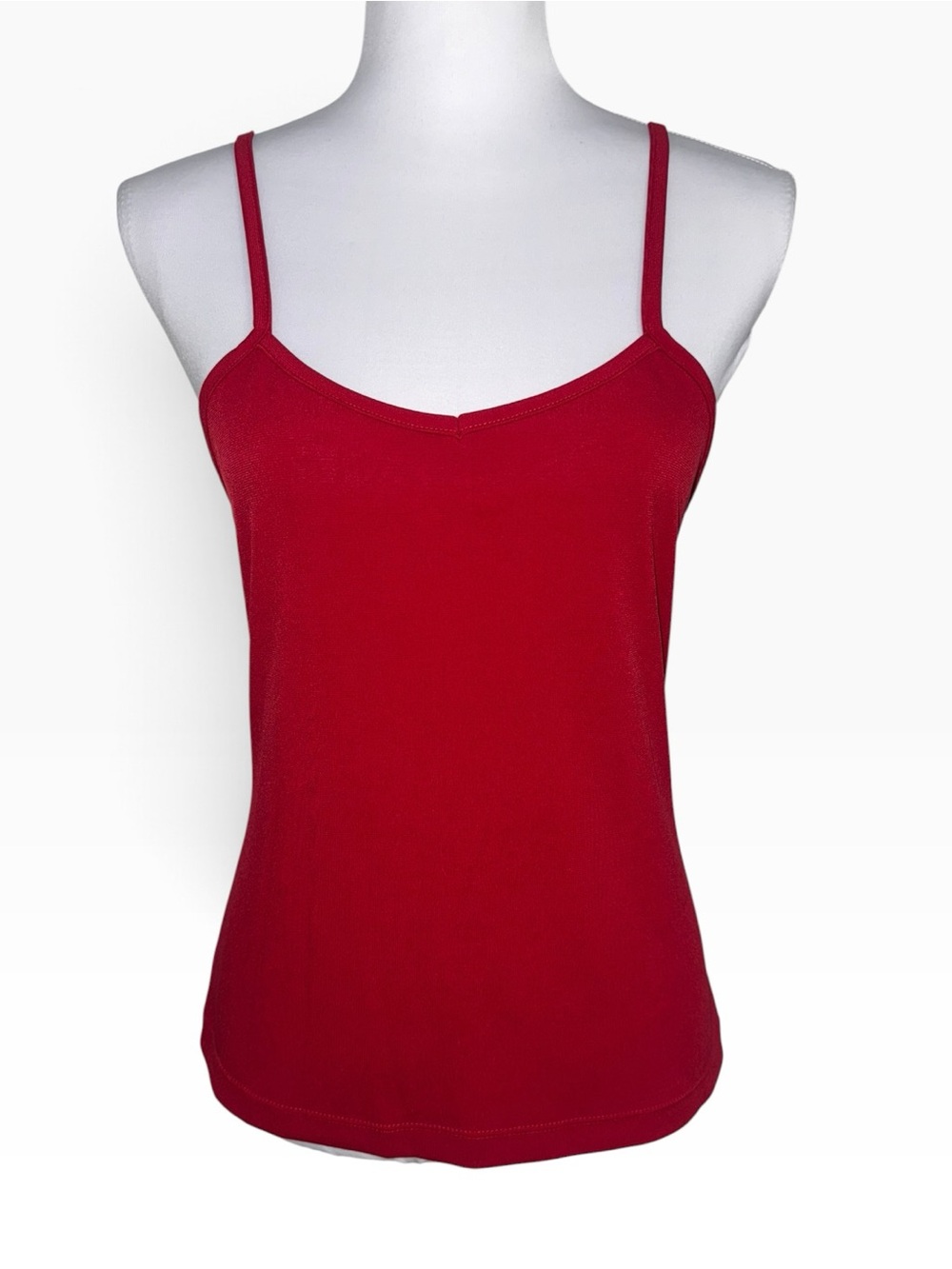 Studio 1940 Women’s Small Red Cami Tank Top Spaghetti Strap Stretch Y2K